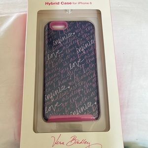 Vera Bradley iPhone 6 case. Design is infinite LOVE in glittered pinks/purples.